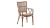 Sika design kurvestol med armlæn - piano - antik 